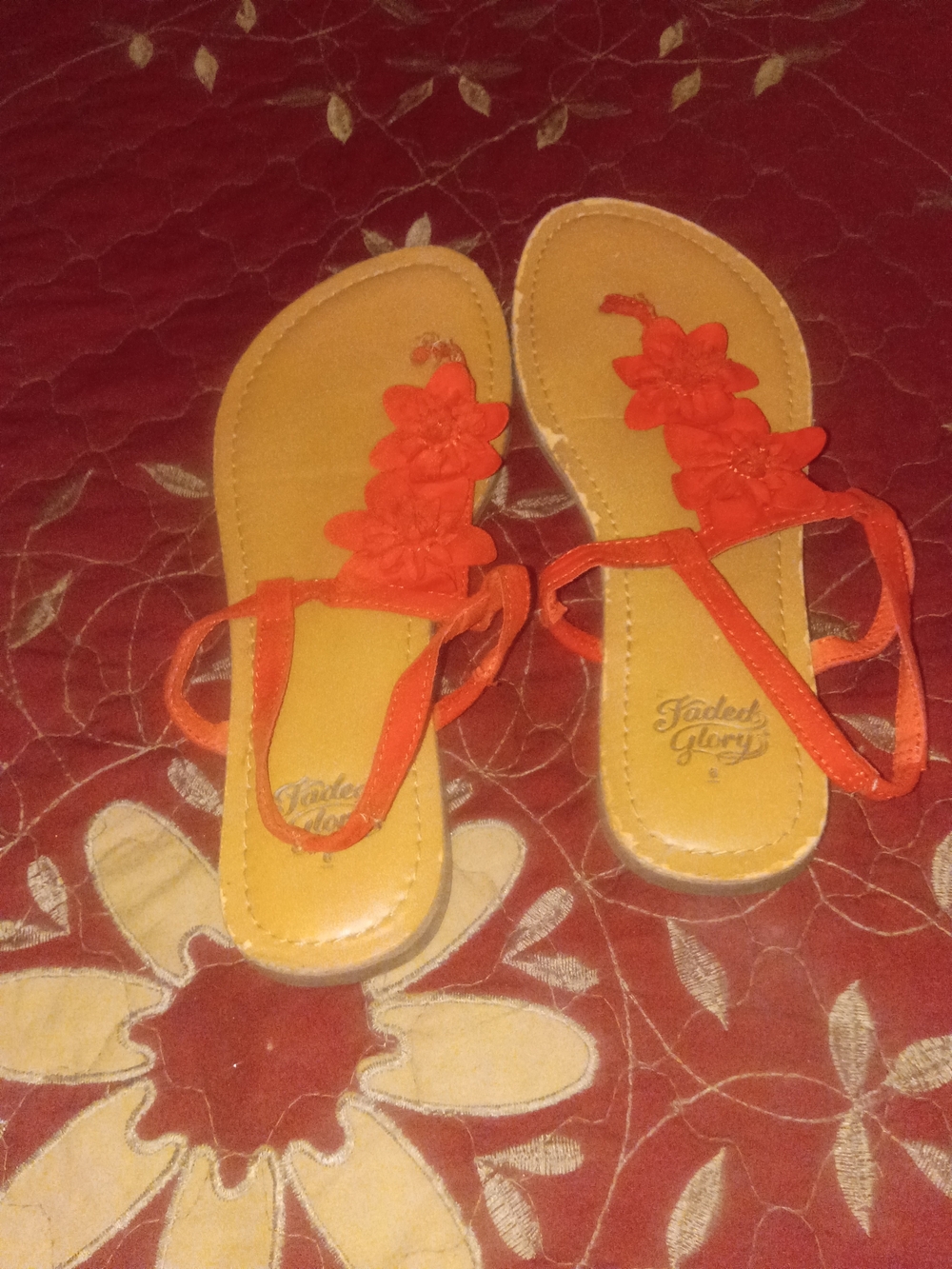Women's Coral Floral T-Strap Sandals - Picture 2 of 3
